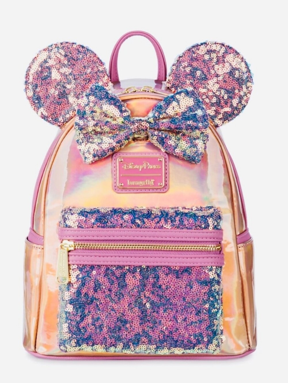 Minnie Mouse Earidescent Mini Backpack By Loungefly